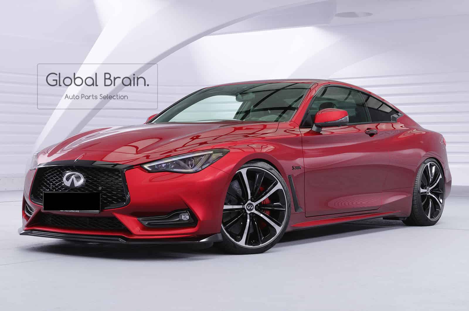 樂天商城 - インフィニティ Q60 フロント リップ スポイラー / フロント スプリッタ― バンパー アンダー ディフューザー スカート 934