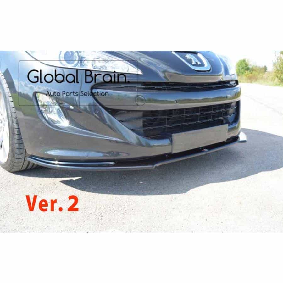 乐天商城 - プジョー RCZ 前期 フロント バンパー リップ スポイラーV2/ Peugeot スプリッター ディフューザー エアロ パーツ カスタム チューン