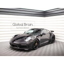 ポルシェ 911 992 ターボS サイド スカート カバー スポイラー/ Porsche スプリッター ディフューザー エアロ パーツ カスタム チューン