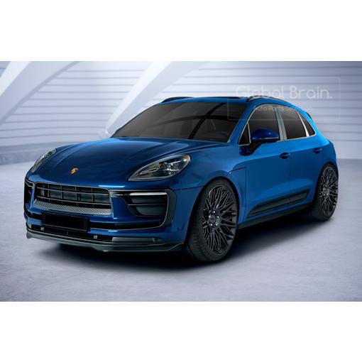 2021- ポルシェ マカン 後期 フロント リップ スポイラー / フロント スプリッタ― バンパー アンダー ディフューザー スカート 608