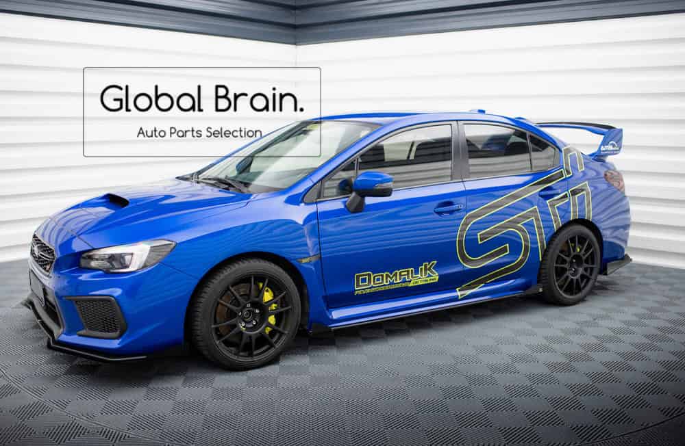 乐天商城 - スバル WRX STI VAB サイド スカート カバー スポイラー +ウィングレット/ SUBARU スプリッター ディフューザー エアロ パーツ カスタム チューン