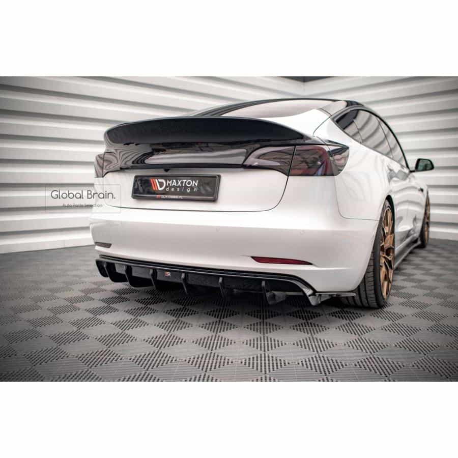 乐天商城 - テスラ モデル3 リア センター ディフューザー V2/ Tesla スプリッター ディフューザー エアロ パーツ カスタム チューン