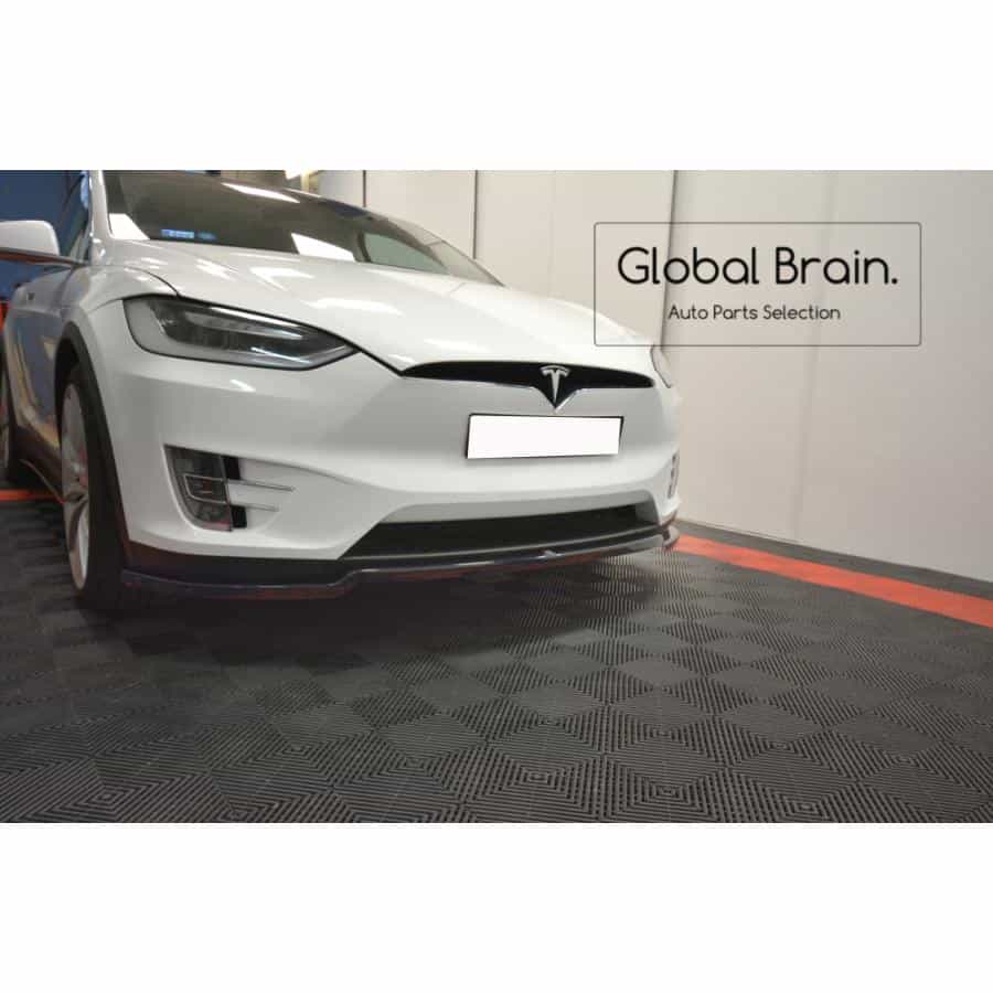 乐天商城 - テスラ モデル X フロント リップ スポイラー V1/ Tesla スプリッター ディフューザー エアロ パーツ カスタム チューン