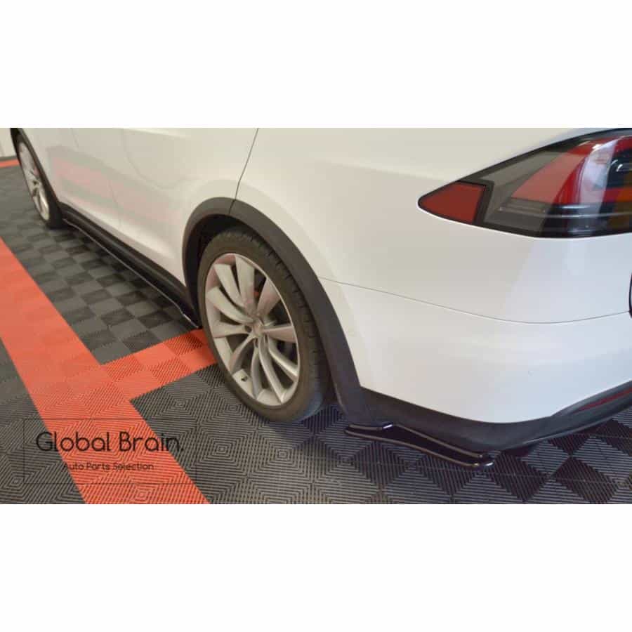テスラ モデル X リア サイド スプリッター スパッツ V1/ Tesla スプリッター ディフューザー エアロ パーツ カスタム チューン