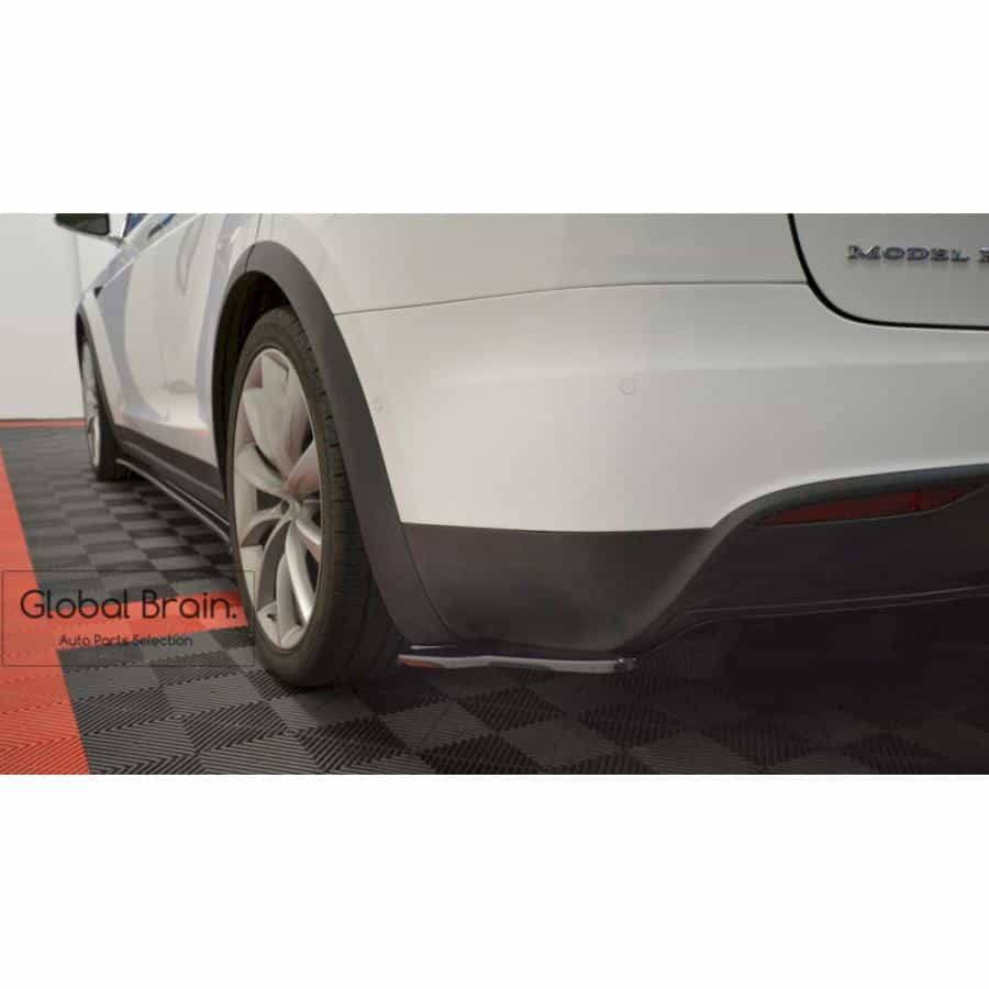 乐天商城 - テスラ モデル X リア サイド スプリッター スパッツ V2/ Tesla スプリッター ディフューザー エアロ パーツ カスタム チューン
