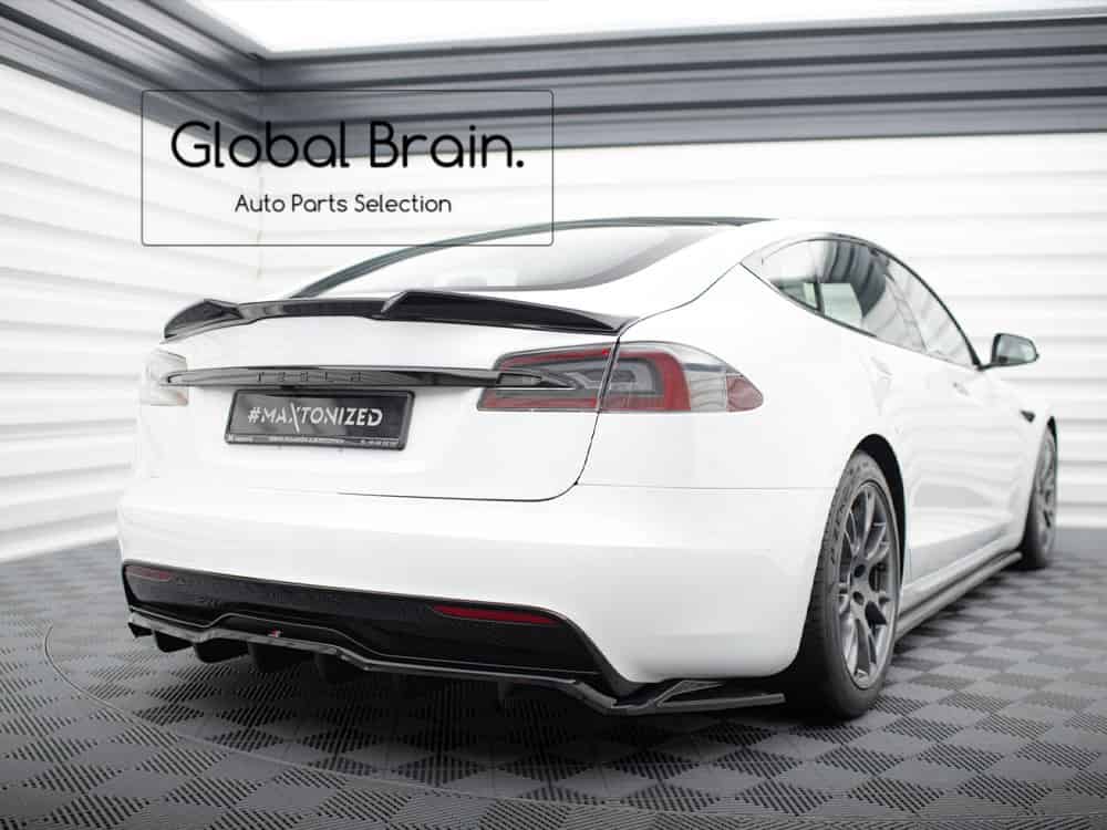 乐天商城 - 2023- テスラ モデルS プラッド リア トランク スポイラー/ Tesla スプリッター ディフューザー エアロ パーツ カスタム チューン