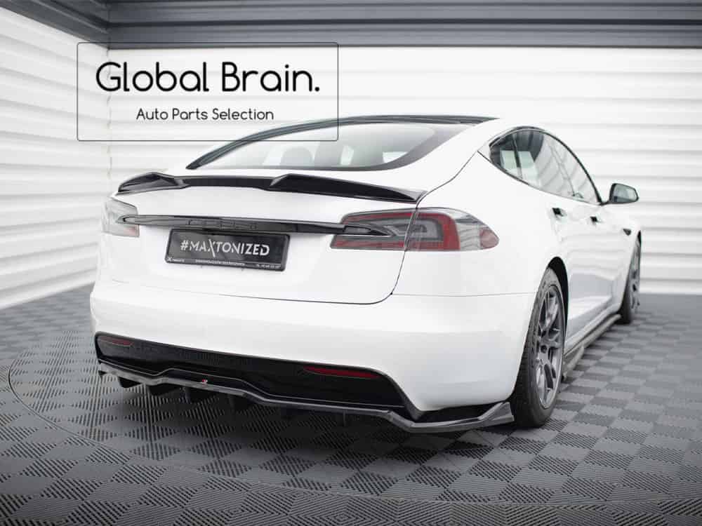 乐天商城 - 2023- テスラ モデルS プラッド リア ディフューザー V1/ Tesla スプリッター ディフューザー エアロ パーツ カスタム チューン