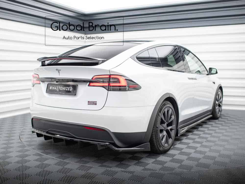 乐天商城 - 2023- テスラ モデル X 後期 リア ディフューザー スポイラー/ Tesla スプリッター ディフューザー エアロ パーツ カスタム チューン