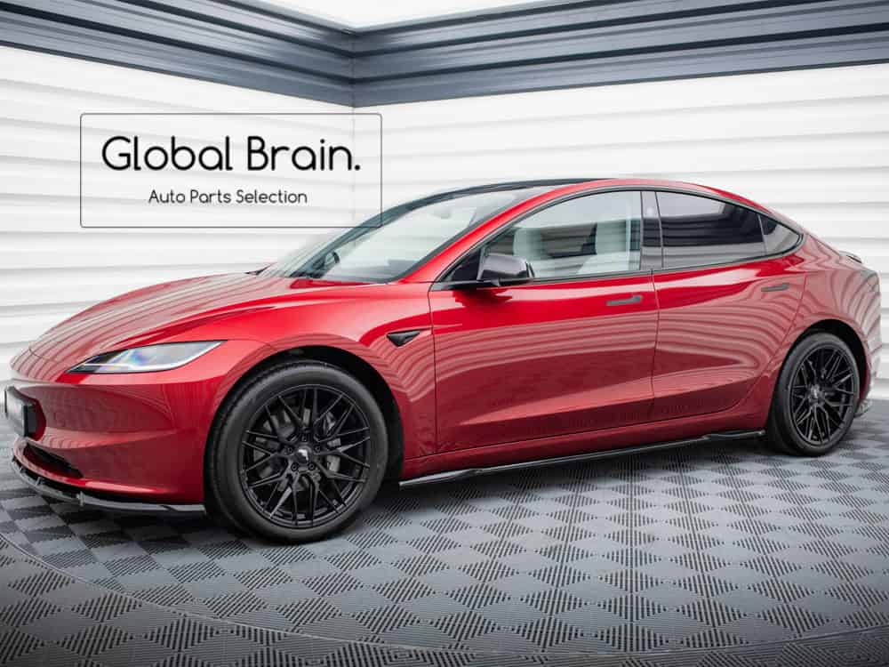 テスラ モデル3 Pハイランド サイド スカート カバー スポイラー V2/ Tesla スプリッター ディフューザ..
