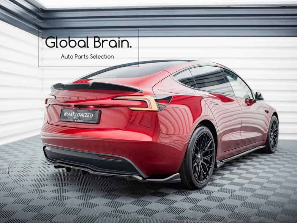 前扰流板 - テスラ モデル3 Pハイランド リア トランク スポイラー/ Tesla スプリッター ディフューザー エアロ パーツ カスタム チューン