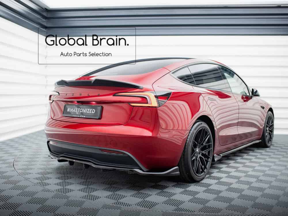 樂天商城 - テスラ モデル3 Pハイランド リア ディフューザー スポイラー V1/ Tesla スプリッター ディフューザー エアロ パーツ カスタム チューン