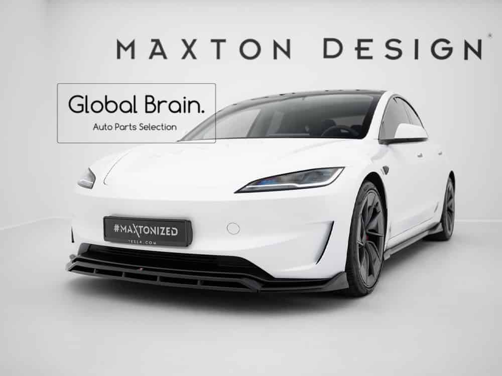 樂天商城 - テスラ モデル3 パフォーマンス フロント リップ スポイラー V1 / Tesla スプリッター ディフューザー エアロ パーツ カスタム チューン