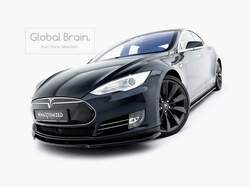 乐天商城 - テスラ モデル S 前期 フロント リップ スポイラー V1/ TESLA スプリッター ディフューザー エアロ パーツ カスタム チューン