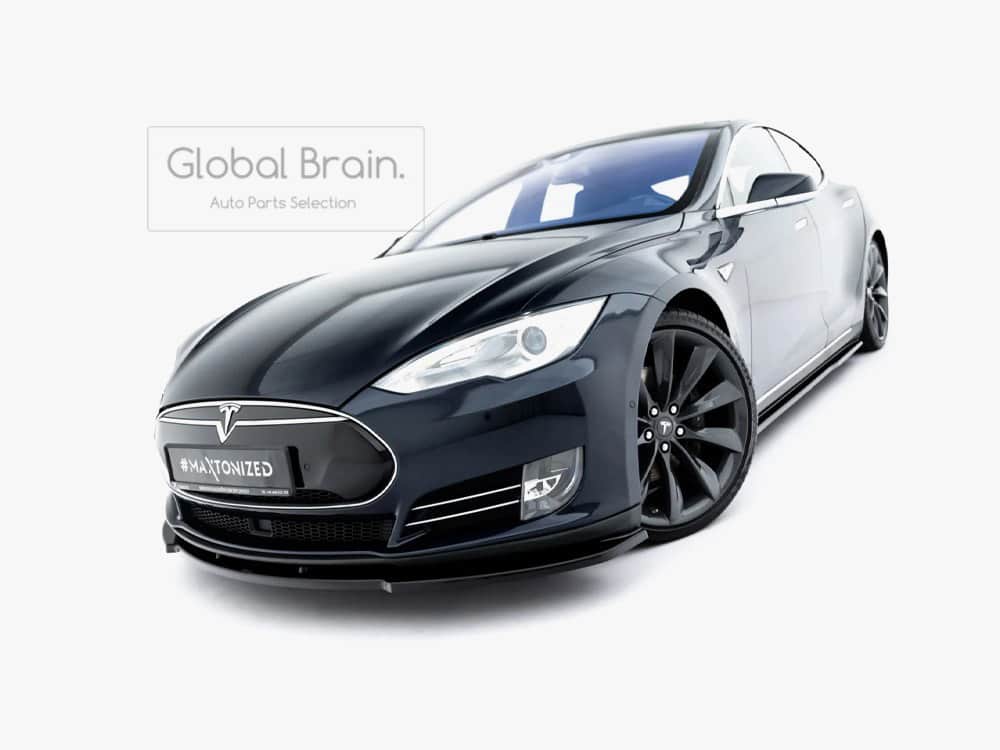 樂天商城 - テスラ モデル S 前期 フロント リップ スポイラー V2/ TESLA スプリッター ディフューザー エアロ パーツ カスタム チューン