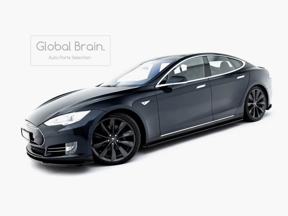 乐天商城 - テスラ モデル S 前期 サイド スカート ディフューザー V2/ TESLA スプリッター ディフューザー エアロ パーツ カスタム チューン