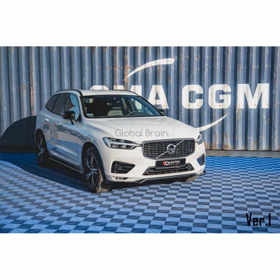乐天商城 - 2017- ボルボ XC60 Rデザイン フロント リップ スポイラーV1/ Volvo スプリッター ディフューザー エアロ パーツ カスタム チューン