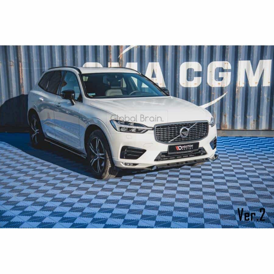 乐天商城 - 2017- ボルボ XC60 Rデザイン フロント リップ スポイラーV2/ Volvo スプリッター ディフューザー エアロ パーツ カスタム チューン