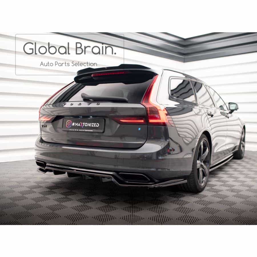 2016-2020 ボルボ V90 Rデザイン 前期 リア ディフューザー スポイラー/ Volvo スプリッター ディフューザー エアロ パーツ カスタム チューン