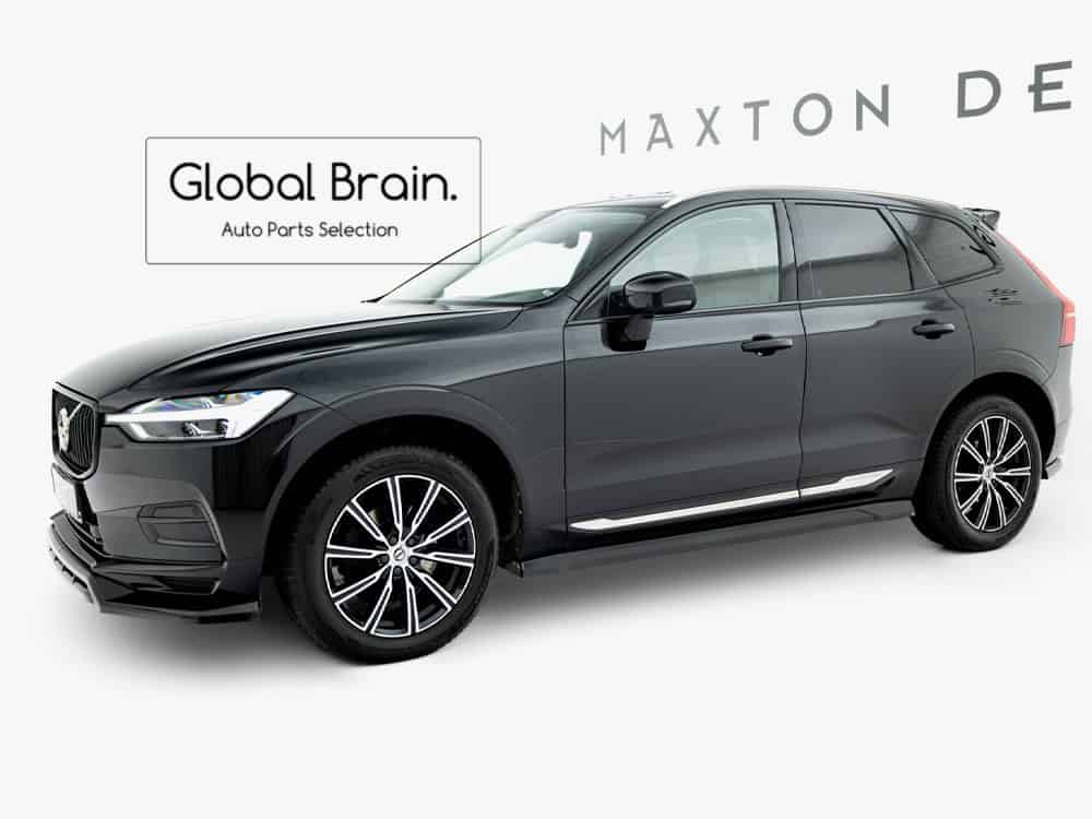 Front Spoiler - 2017-2021 ボルボ XC60 サイド スカート カバー スポイラー/ Volvo フロント スプリッター アンダー エプロン バンパー ディフューザー