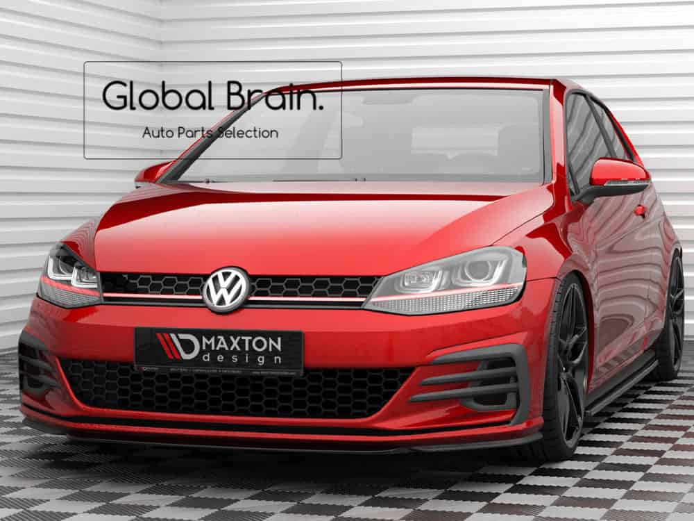 乐天商城 - フォルクスワーゲン ゴルフ 7 後期 7.5 GTI フロント リップ スポイラー V5/ VW スプリッター ディフューザー エアロ パーツ カスタム チューン
