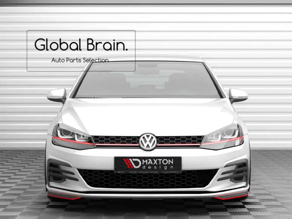 乐天商城 - フォルクスワーゲン ゴルフ 7 後期 7.5 GTI フロント スプリッター/ VW スプリッター ディフューザー エアロ パーツ カスタム チューン