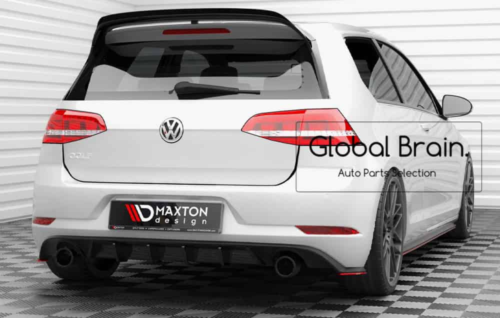 乐天商城 - フォルクスワーゲン ゴルフ 7 後期 7.5 GTI リア サイド スプリッター/ VW スプリッター ディフューザー エアロ パーツ カスタム チューン