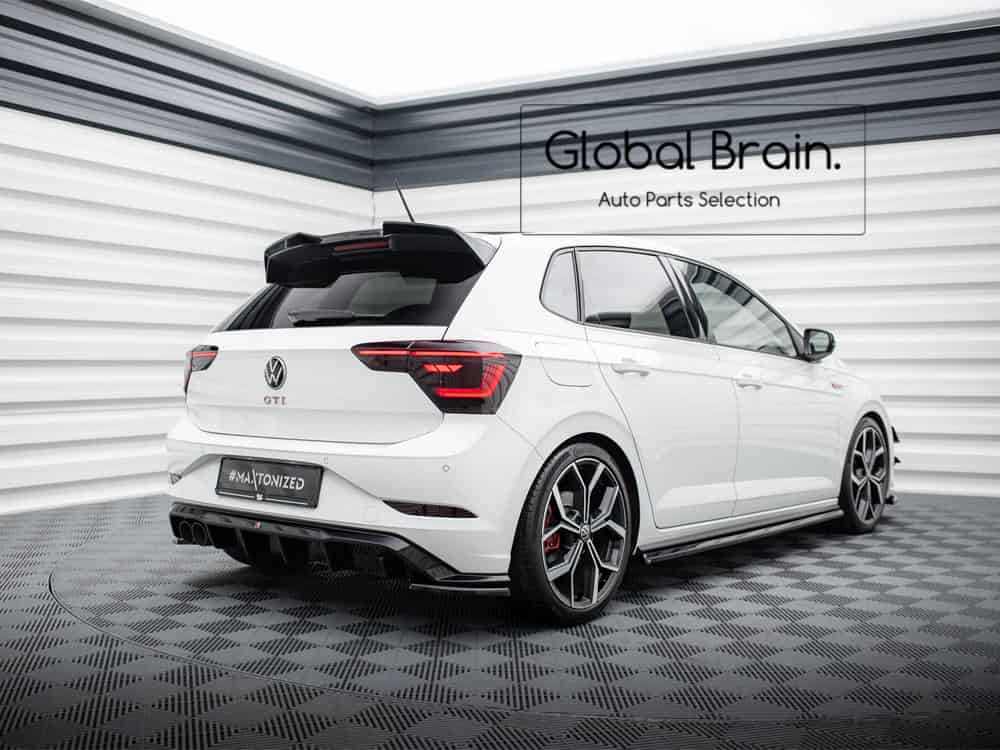 樂天商城 - フォルクスワーゲン ポロ 2G 後期 リア ディフューザー スポイラー/ VW スプリッター ディフューザー エアロ パーツ カスタム チューン