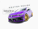 フォルクスワーゲン ゴルフ8 R 後期 フロント リップ スポイラー V2/ VW スプリッター ディフューザー エアロ パーツ カスタム チューン(2)