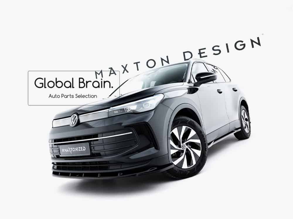 2025- フォルクスワーゲン ティグアン CT フロント リップ スポイラー V2 /VW スプリッター ディフューザー エアロ パーツ カスタム チューン