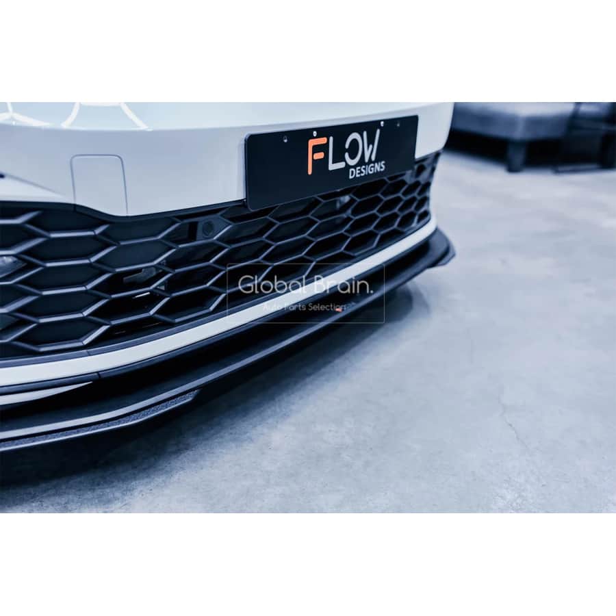 乐天商城 - フォルクスワーゲン ゴルフ8 GTI - フロント リップスポイラー用 エクステンション / スプリッター ディフューザー エアロ パーツ flow design