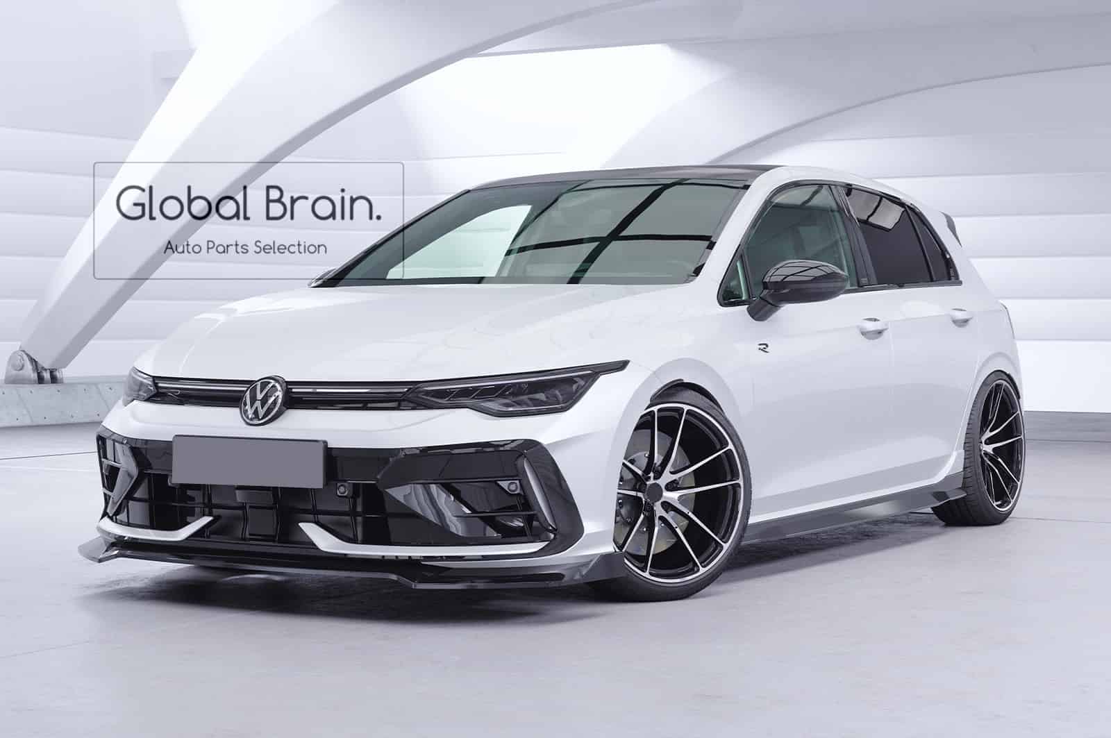 フォルクスワーゲン ゴルフ8 R 後期 フロント リップ スポイラー/ フロント スプリッタ― バンパー アンダー ディフューザー スカート 947