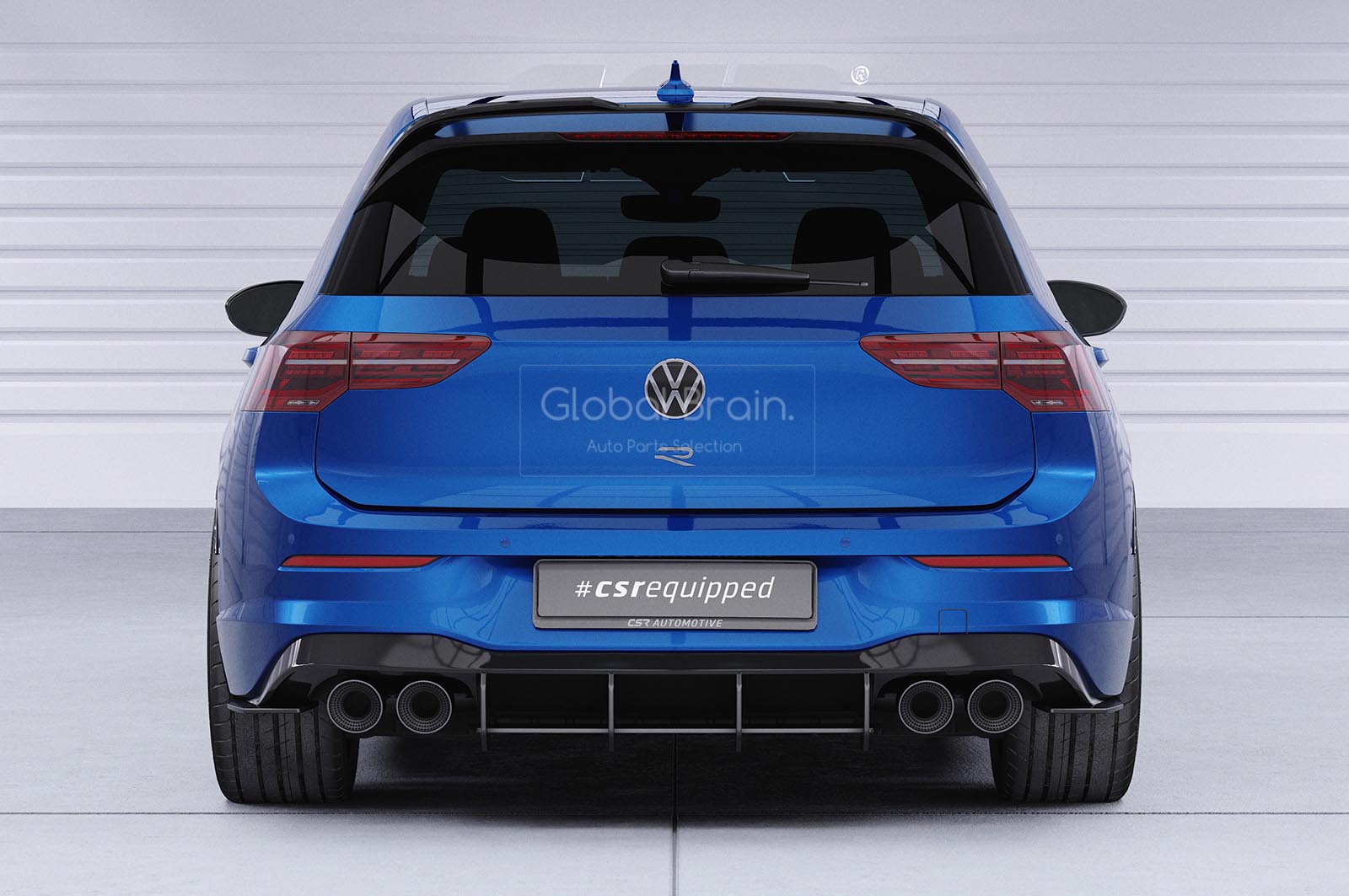 フォルクスワーゲン ゴルフ8 R リア ディフューザー フィン / リア スプリッタ― バンパー アンダー デ..