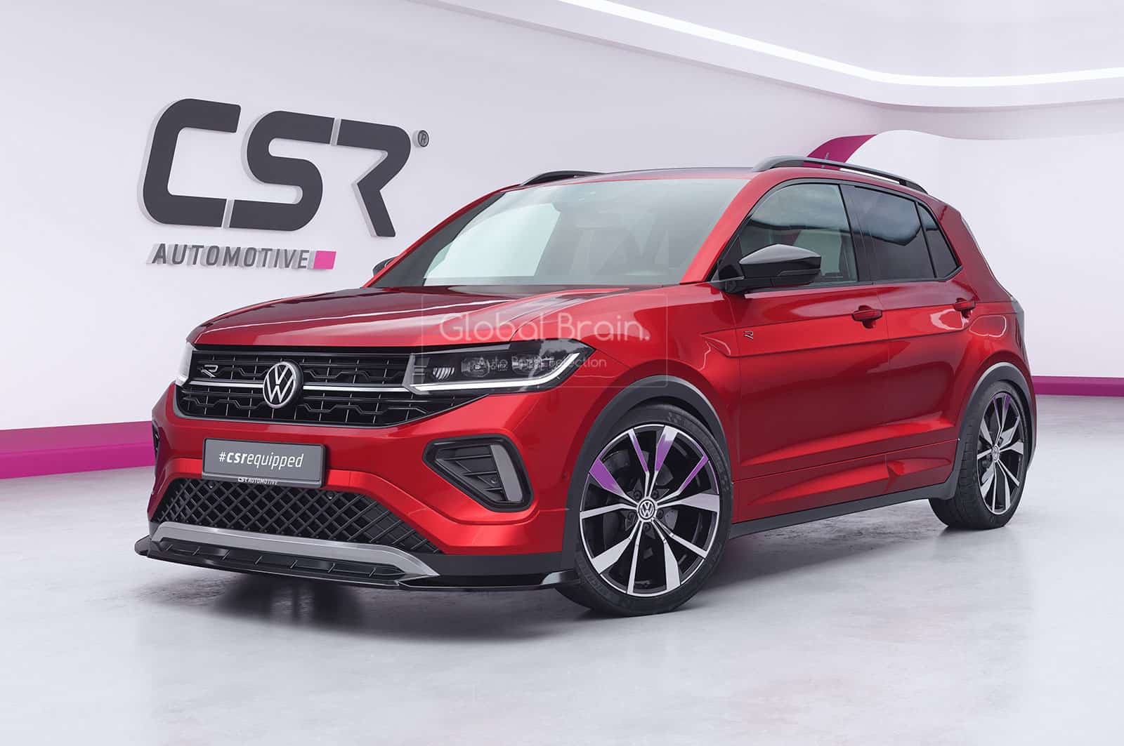 樂天商城 - フォルクスワーゲン T-クロス T-Cross 後期 Rライン フロント リップ スポイラー/フロント スプリッター バンパー ディフューザー フラップ 010