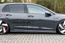 フォルクスワーゲン ゴルフ8 GTI サイド スカート カバー スポイラー+ウィングレット/ スプリッター ディフューザー エアロ パーツ ingo noak