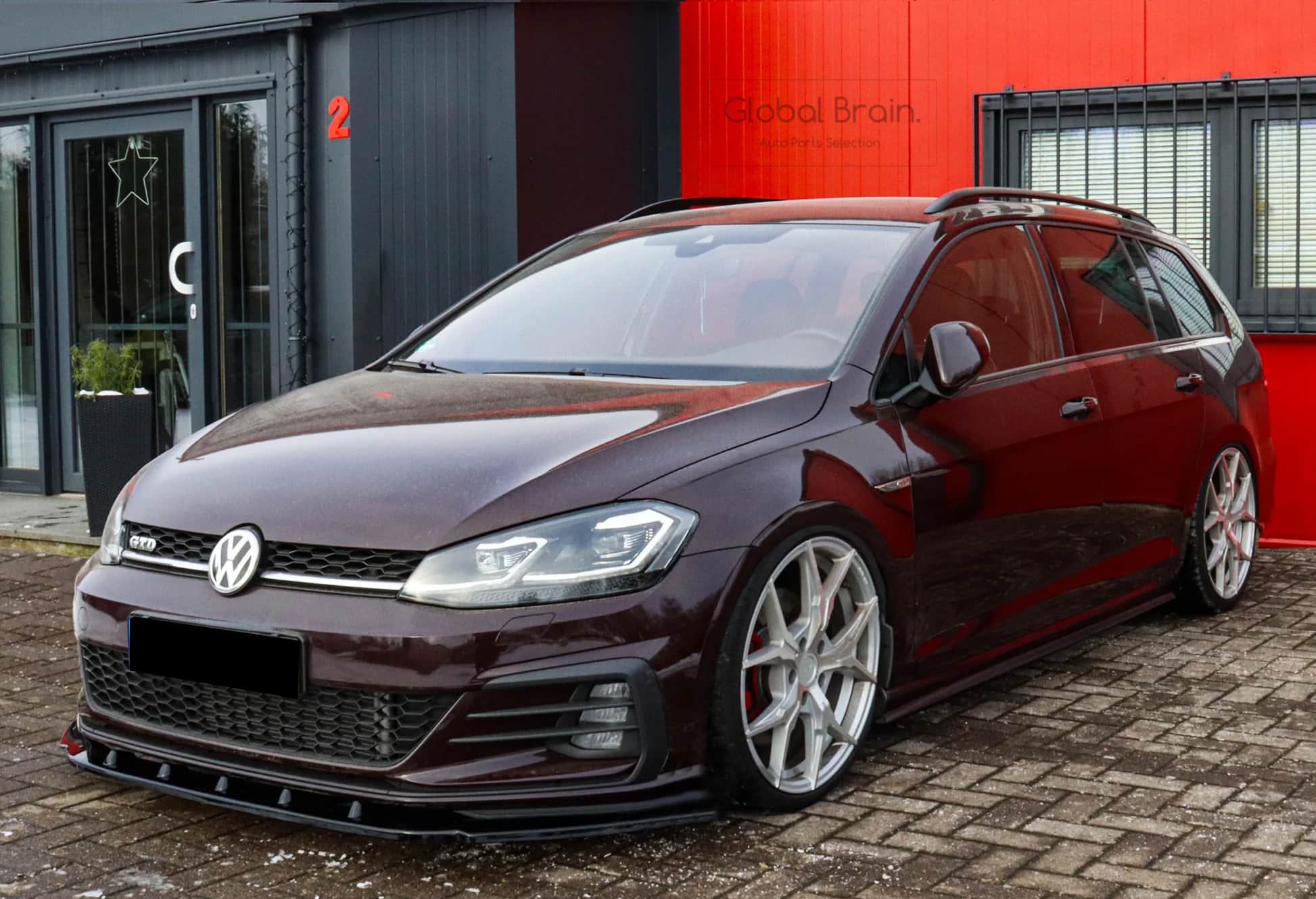 樂天商城 - フォルクスワーゲン ゴルフ7 後期 GTI / ゴルフ7.5 GTI フロント リップ スポイラー/VW スプリッター ディフューザー エアロ パーツ ingo noak