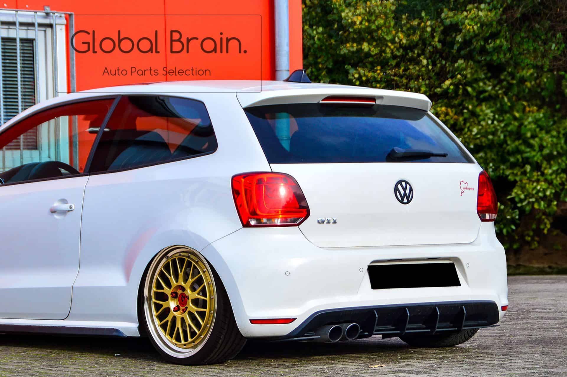 フォルクスワーゲン ポロ GTI 6R リア センター ディフューザー フィン / スプリッター ディフューザー エアロ パーツ ingo noak