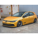 フォルクスワーゲン ゴルフ8 CD サイド スカート カバー スポイラー V1/ VolksWagen スプリッター ディフューザー エアロ パーツ カスタム ...
