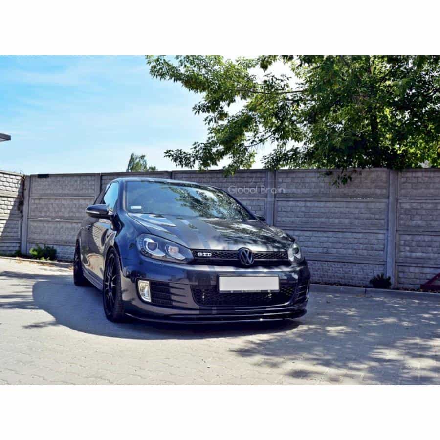 樂天商城 - フォルクスワーゲン ゴルフ6 MK6 GTI フロント リップ スポイラーV2 / VolksWagen スプリッター ディフューザー エアロ パーツ カスタム チューン