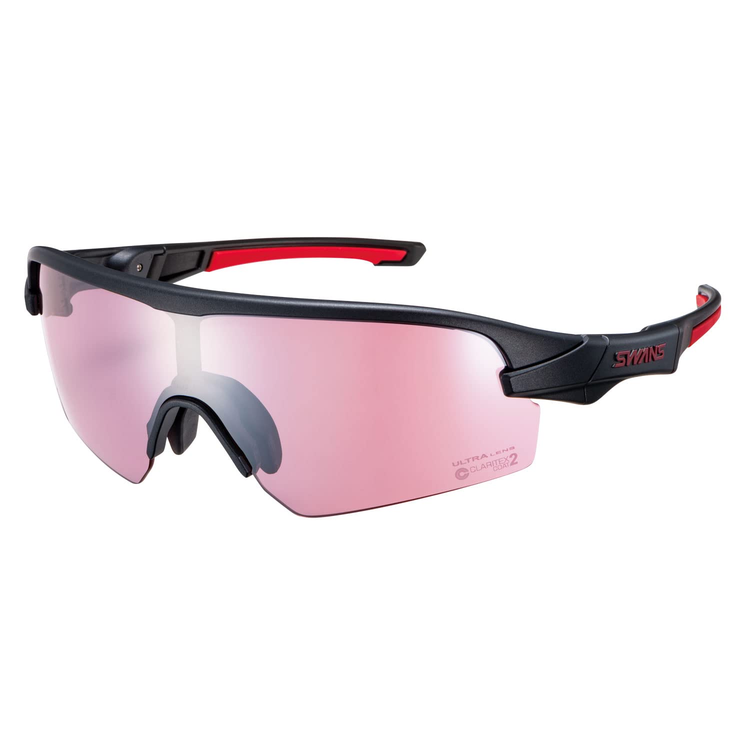 スワンズ 日本製 スポーツサングラス STRIX D.A. ストリックスディーエー STX DA-4417 MEBK ミラー シルバーミラー×ULTRAローズピンク 裏面マルチ/両面撥水