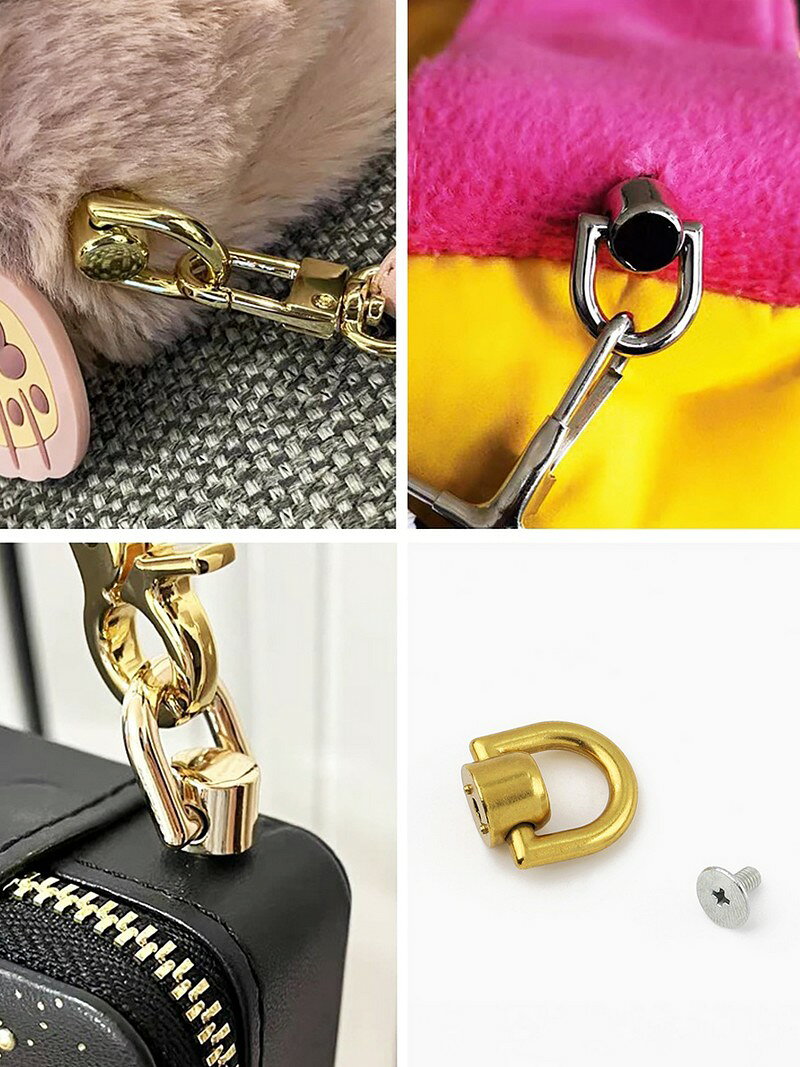 送料無料 バックル バッグ用 2個セット Dカン コネクタバックル 金具 留め具 手芸 ハンドメイド用品 DIY かばん用 裁縫材料 金 銀 黒 ブロンズ おしゃれ カバン globaldirect-10001239 スタンダード バイ ラボ サンプル画像3