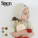 semon ベア天竺 総柄ボンネット
