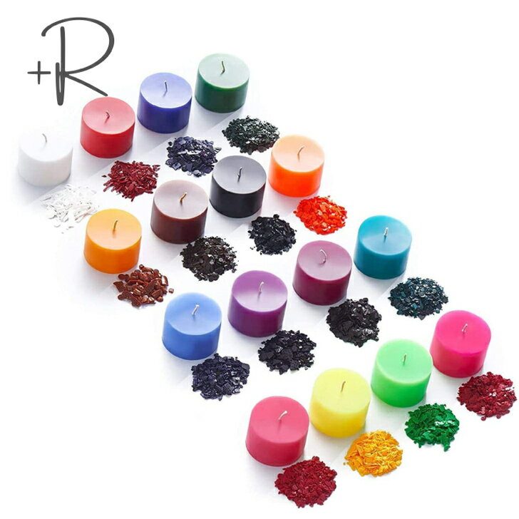 【クリスマス割引＆P5倍】 キャンドル 染料 candle wax colour【16色セット】PlusRelax +R カラー イン..