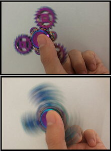 ハンドスピナー【送料無料】 歯車型 三枚羽 スタンダ−ド バランス handspinner 指遊び ストレス解消 おもちゃ 高速回転 大人 子供 指 スピン 指のこま　集中力　ストレス発散　子供　大人　ADHD　注意欠陥 多動性障害 自閉症 リラックス　レインボー