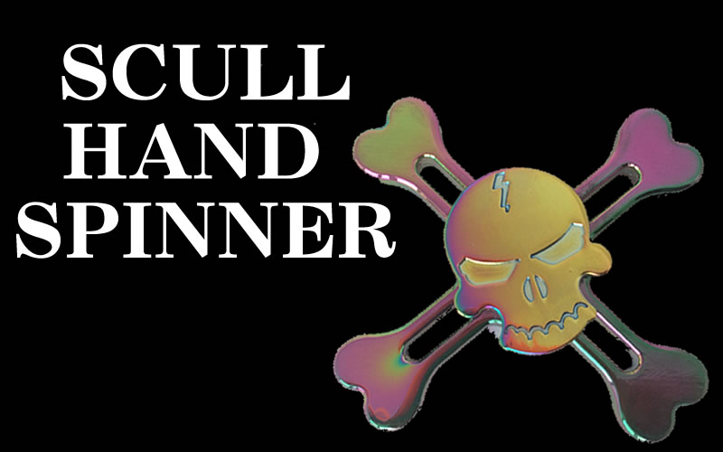 ハンドスピナー スカル　骸骨 かっこいい SCULL バランス handspinner 指遊び ストレス解消 おもちゃ 高速回転 大人 子供 指 スピン 指のこま　集中力　ストレス発散　子供　大人　ADHD　注意欠陥 多動性障害 自閉症 リラックス　レインボー