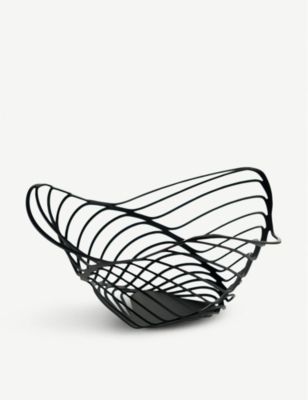 ALESSI トリニティー エポクシー レジンコート スチール シトラス バスケット 26cm Trinity epoxy resin-coated steel citrus basket 26cm #BLACK