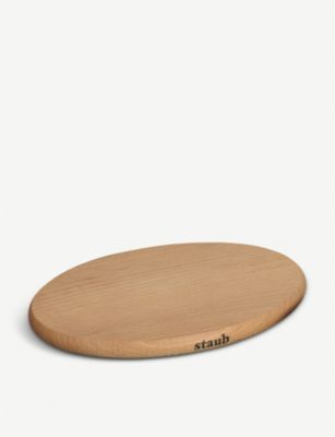 STAUB マグネティック オーバル ウッデン トリベット 15x11cm Magnetic oval wooden trivet 15x11cm