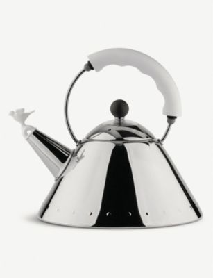 ALESSI ステンレススチール ケトル 1.5l Stainless steel kettle 9093 WHITE