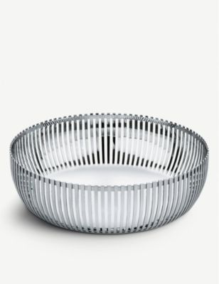 ALESSI Eh XeXX`[ oXPbg 23cm Round stainless steel basket 23cm