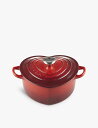 LE CREUSET ハート型鋳鉄製キャセロール皿 20cm Heart-shaped cast-iron casserole dish 20cm CERISE