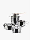 ALESSI 鍋とフライパン7点ステンレスキッチンセット Pots&Pans 7-piece stainless steel kitchen set SILVE...
